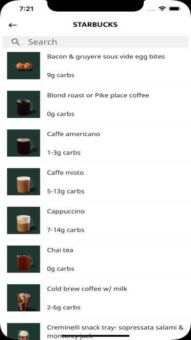 Keto Restaurant Buddy Screenshot