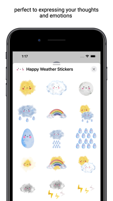 Screenshot #3 pour Happy Weather Stickers
