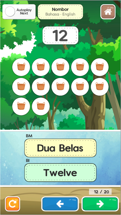 Belajar Nombor 123 Dwibahasa Screenshot