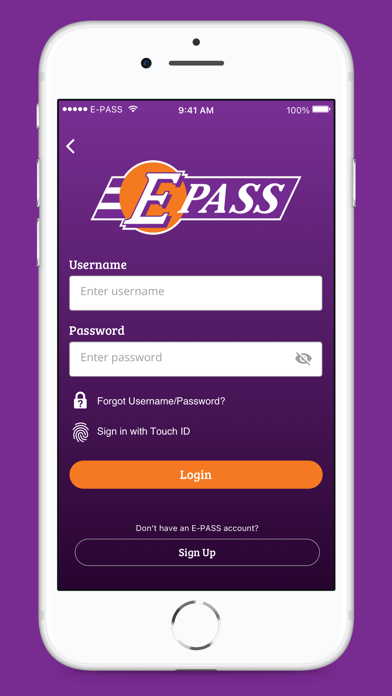 E-PASS Toll App Screenshot
