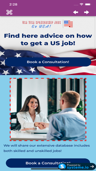 USA work visa jobs Screenshot
