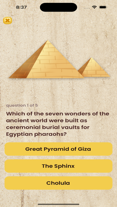 Egypt Mystery - Quizz Screenshot