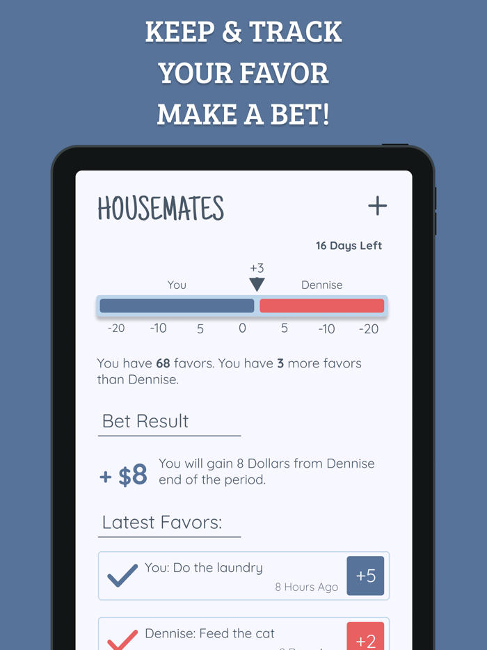 Favor App Keep and Track Chores
