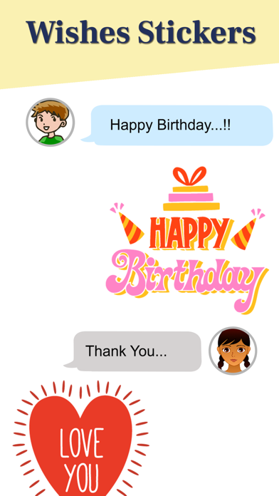 Screenshot #3 pour Wishes Stickers for iMessage