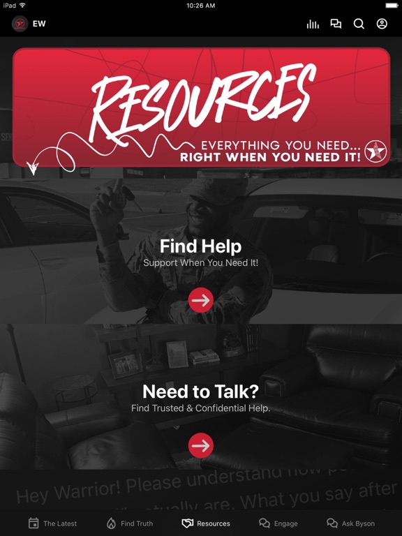 EveryWarrior.org iPad screenshot 3 - Lifestyle app