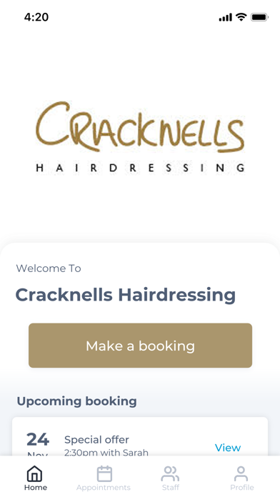 Cracknells Hairdressing Screenshot