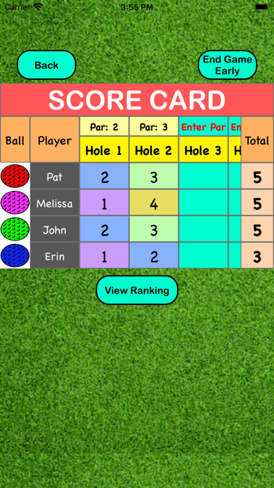 Mini-Golf Score Card Screenshot 2 - AppWisp.com Mini-Golf Score Card Screenshot 2 - AppWisp.com