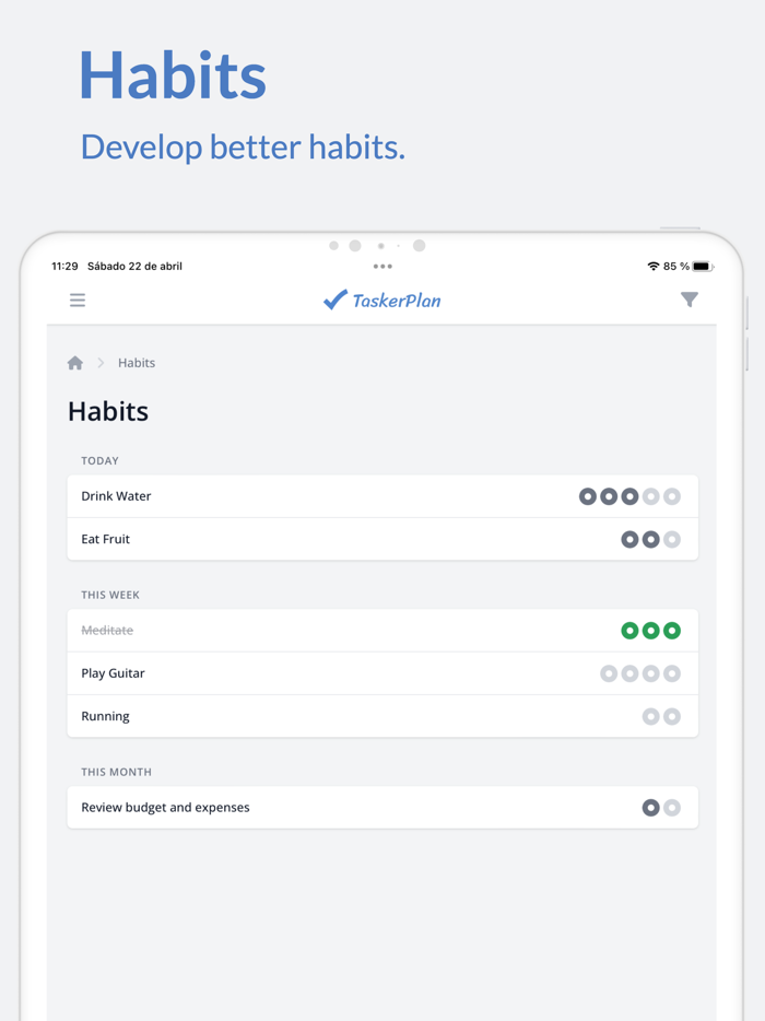TaskerPlan - Tasks and Habits