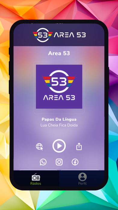 Area 53 Radio Web Screenshot