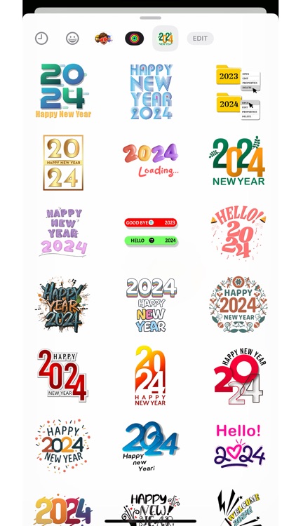New Year 2024 Stickers