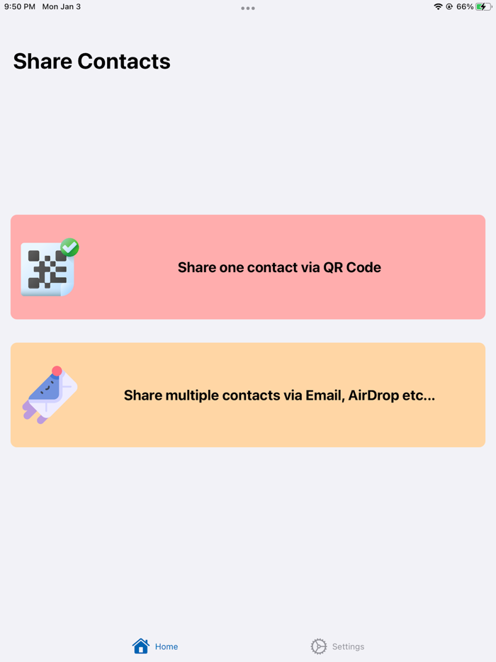 Contact Transfer App Share QR
