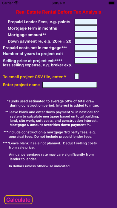 Real Estate Project Analysis Screenshot