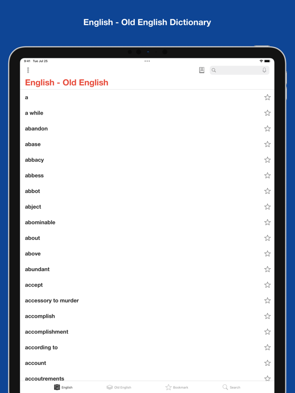 Screenshot #4 pour English-Old English Dictionary