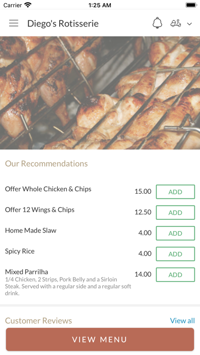 Diegos Rotisserie Screenshot