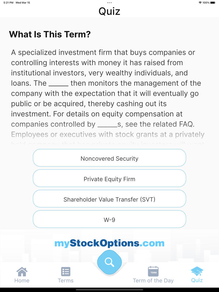 Stock Compensation Glossary