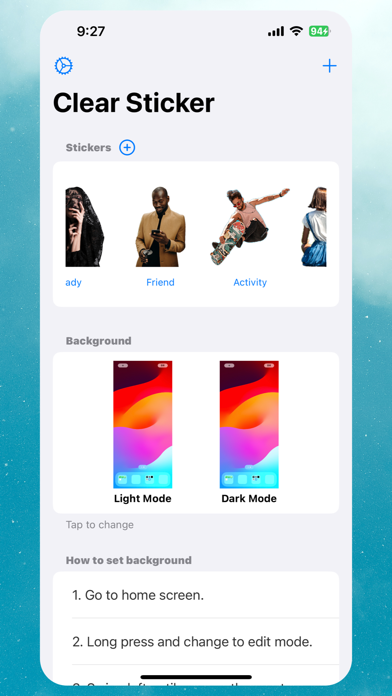 Clear Sticker Widget Screenshot