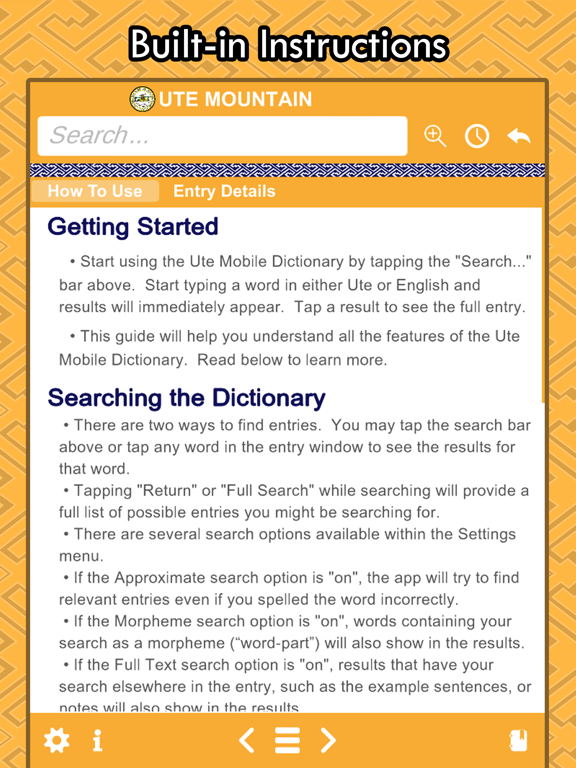 Ute Mobile Dictionary iPad screenshot 1 - Reference app