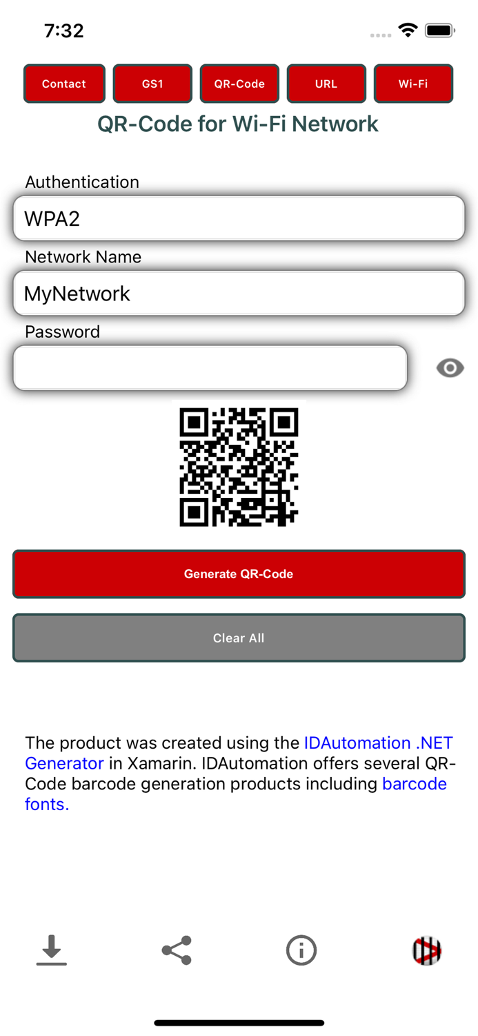 QR-Code Contact Info Generator