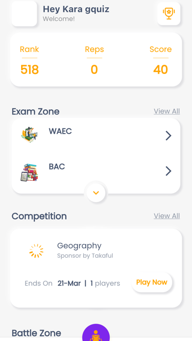 G-Quiz App Screenshot
