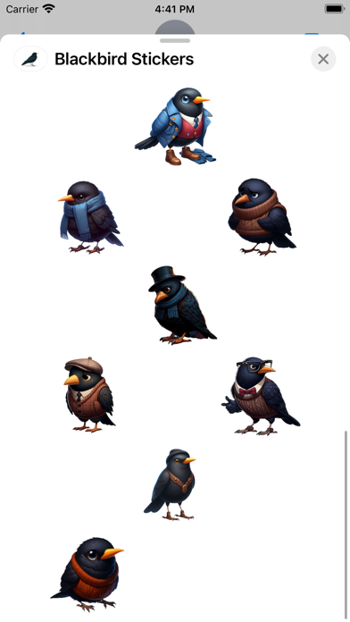 Screenshot #3 pour Blackbird Stickers