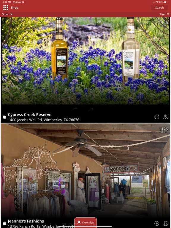Wimberley Visitor App iPad screenshot 6 - Travel app