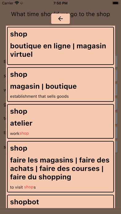 AI French Dictionary Screenshot