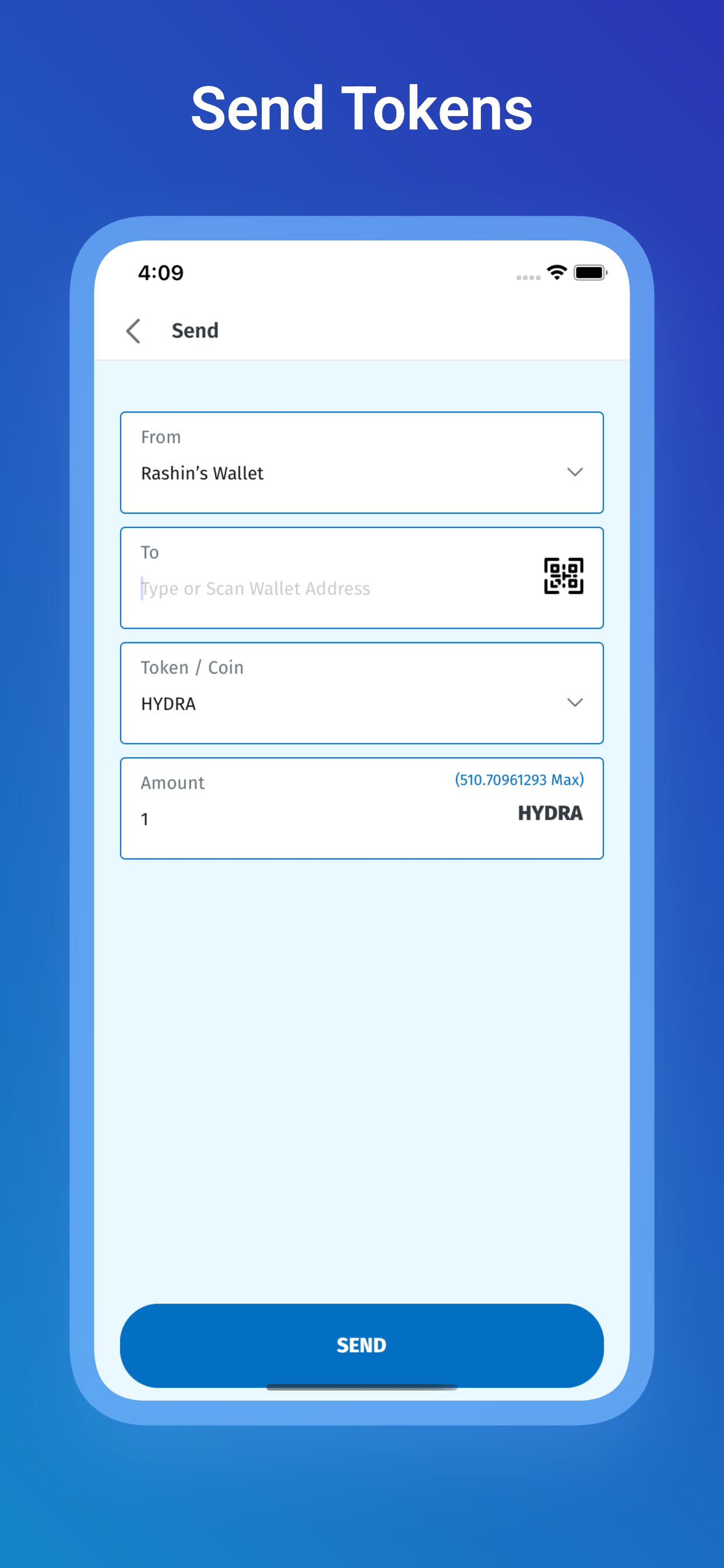 Hydra Chain Mobile Wallet