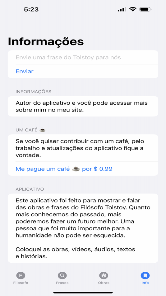 #6. Tolstoy App (iOS) Podle: Mauricio Junior