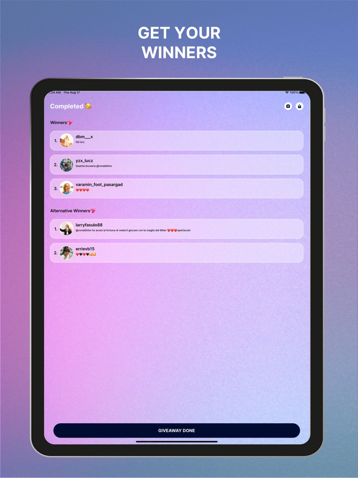 Giveaway Jet for Instagram