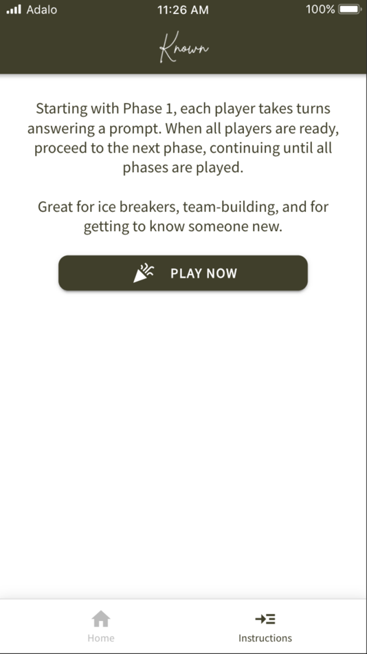 #1. Known Question Game (iOS) Podle: Nia Stokes-Hicks