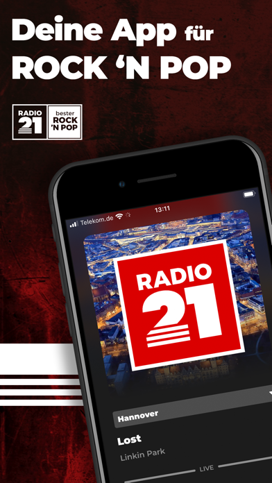 RADIO 21 - bester ROCK 'N POP for iPhone - Free App Download