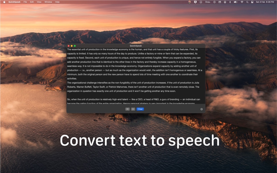 #1. QuickSpeak: Text to Speech (macOS) By: Jyothish Johnson