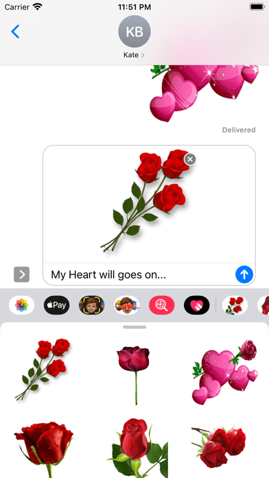 RoseDay Flower of Love Stickerのおすすめ画像1