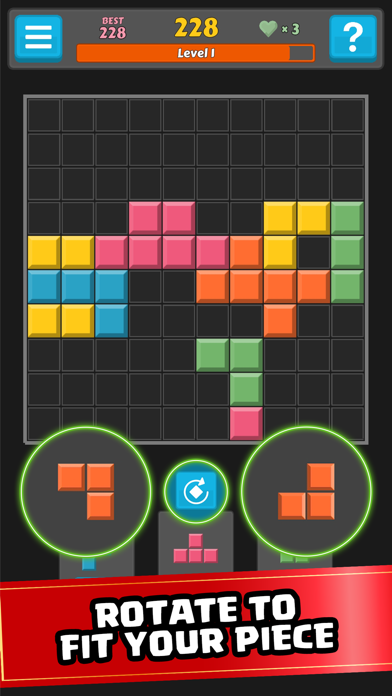 Screenshot #2 pour Block Buster: Hex and Square