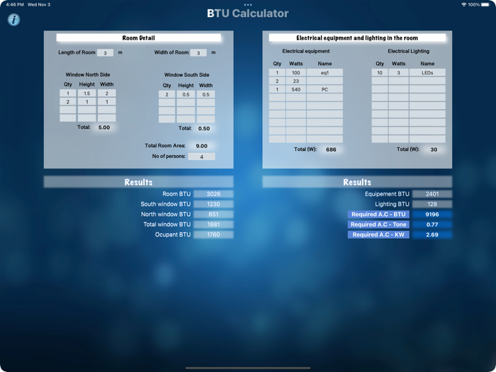 BTU Calculator -  Data Centers