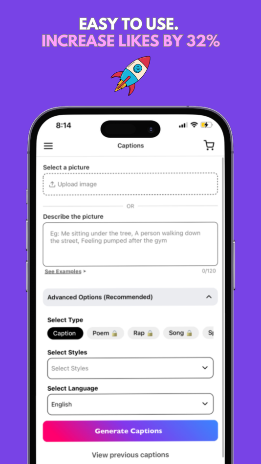 #2. Caption AI: Instagram captions (iOS) 由: Shubhnik Singh