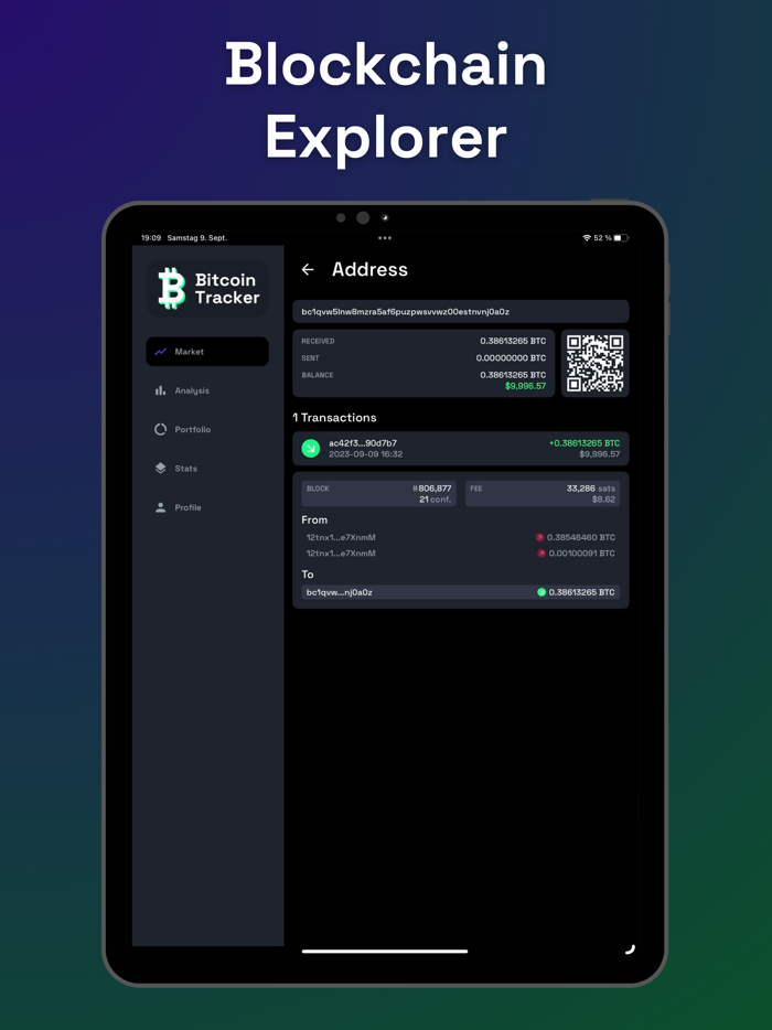 Bitcoin Tracker Price and Stats