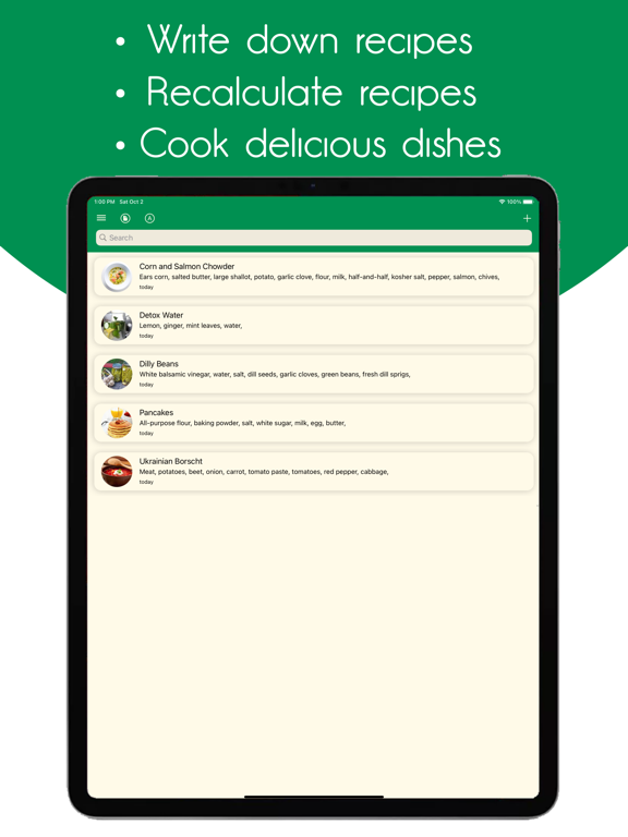 Screenshot #4 pour Calculation of recipes