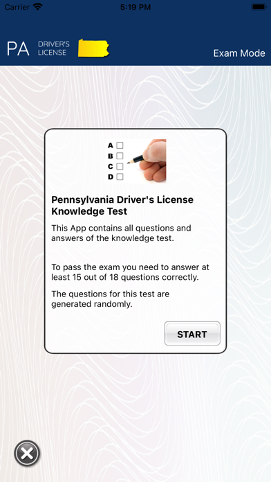 Pennsylvania Driver's License Screenshot