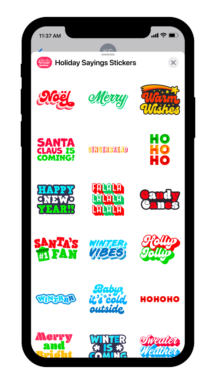 Holiday Sayings Stickers