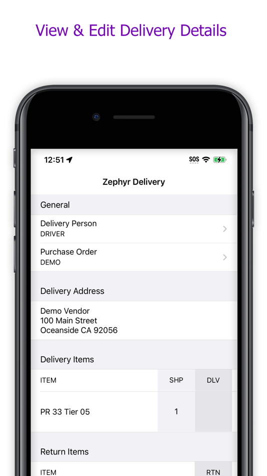 #3. Zephyr Delivery App (iOS) Podle: FwdMbl Solutions, LLC