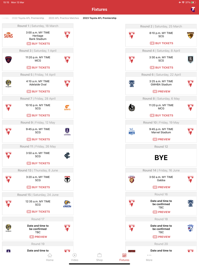 Sydney Swans Official App