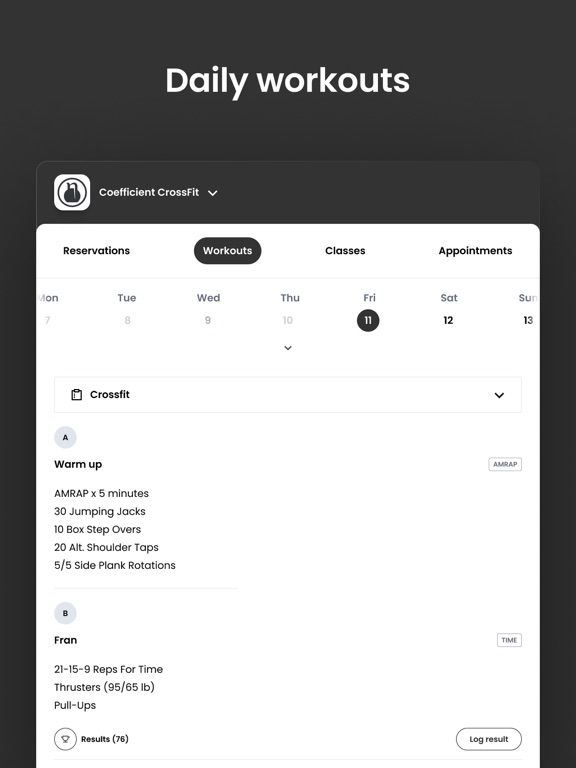 Screenshot #4 for Coefficient CrossFit