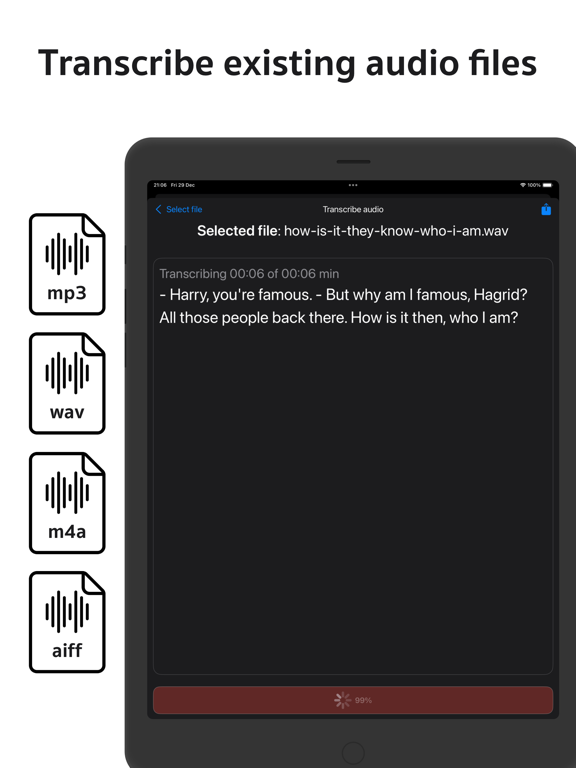 Screenshot #4 pour Live Transcribe: Transcrybr