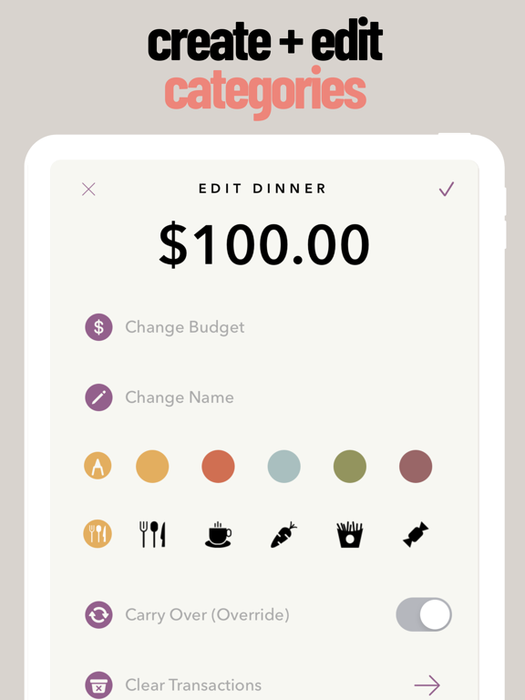 Screenshot #4 for Envelope Budget App - Foodie