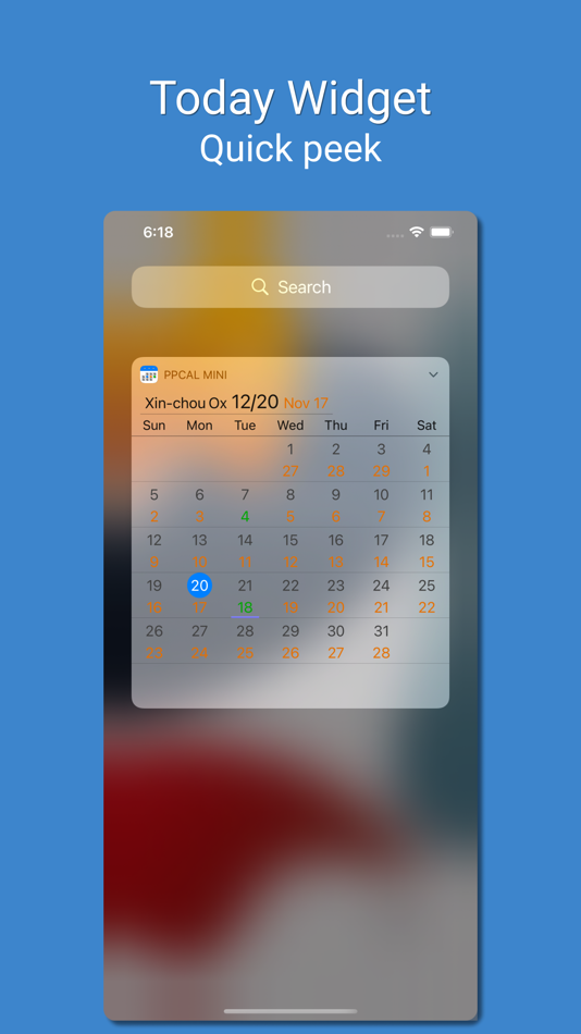 #4. PP Holiday Calendar mini (iOS) 由: 金鹏 王