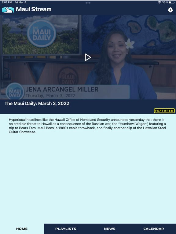 Maui Stream iPad screenshot 2 - Entertainment app