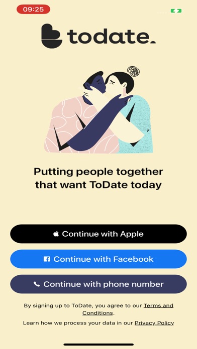 ToDate- Dating app for today Screenshot