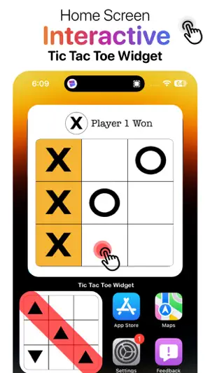 Tic Tac Toe 3-in-a-row widget screenshot 1