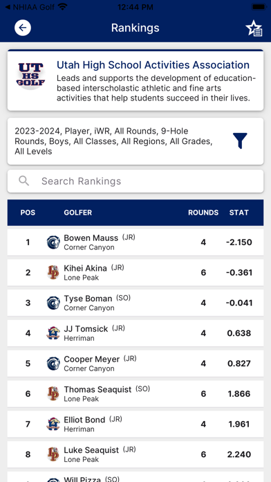 UT HS Golf Screenshot